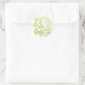 Vrolijk kerstfeest! ronde sticker (Tas)