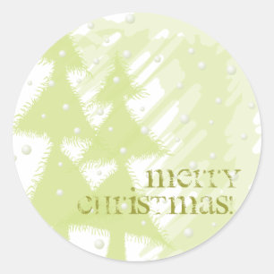 Vrolijk kerstfeest! ronde sticker