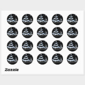 Vrolijk kerstfeest! ronde sticker (Vel)