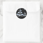Vrolijk kerstfeest! ronde sticker (Tas)