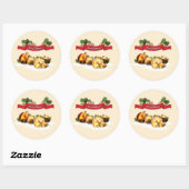 Vrolijk kerstfeest ronde sticker (Vel)