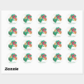 Vrolijk kerstfeest ronde sticker (Vel)