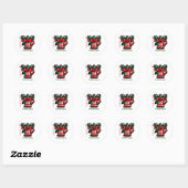 Vrolijk kerstfeest ronde sticker (Vel)