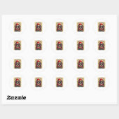 vrolijk kerstfeest ronde sticker (Vel)