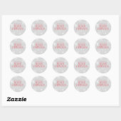 Vrolijk kerstfeest ronde sticker (Vel)