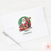 Vrolijk kerstfeest! ronde sticker (Envelop)