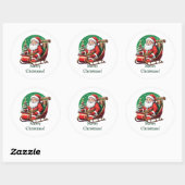 Vrolijk kerstfeest! ronde sticker (Vel)