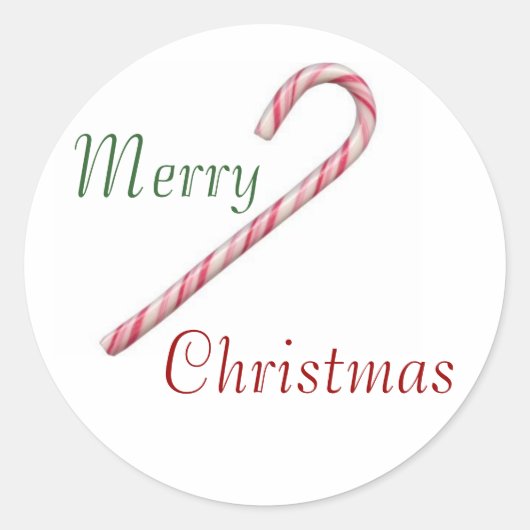 Vrolijk kerstfeest ronde sticker (Voorkant)
