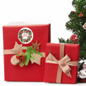 Vrolijk kerstfeest ronde sticker