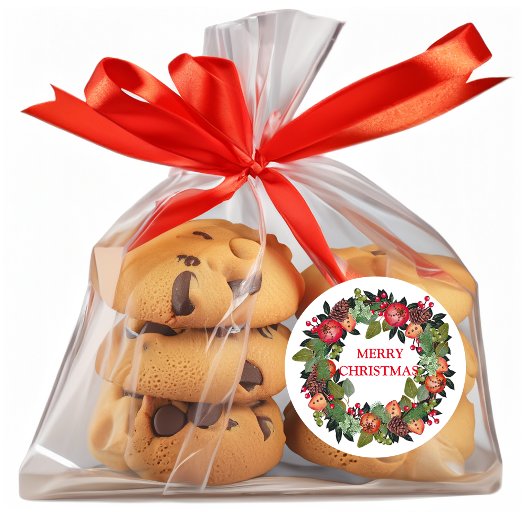 Vrolijk kerstfeest ronde sticker