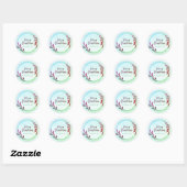 Vrolijk kerstfeest ronde sticker (Vel)