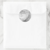 Vrolijk kerstfeest! ronde sticker (Tas)
