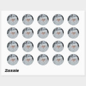 Vrolijk kerstfeest ronde sticker (Vel)