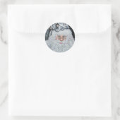 Vrolijk kerstfeest ronde sticker (Tas)