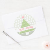 Vrolijk kerstfeest ronde sticker (Envelop)