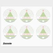 Vrolijk kerstfeest ronde sticker (Vel)