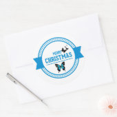 Vrolijk kerstfeest ronde sticker (Envelop)