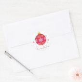 Vrolijk kerstfeest ronde sticker (Envelop)