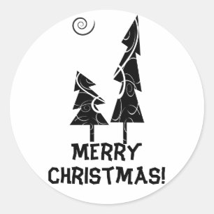 Vrolijk kerstfeest! ronde sticker