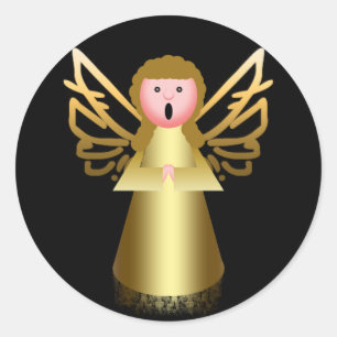 Vrolijk kerstfeest ronde sticker