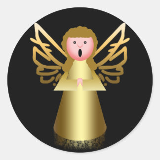 Vrolijk kerstfeest ronde sticker