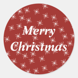 Vrolijk kerstfeest ronde sticker