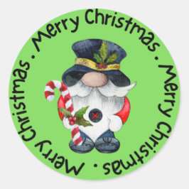 Vrolijk kerstfeest ronde sticker