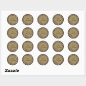 Vrolijk kerstfeest ronde sticker (Vel)