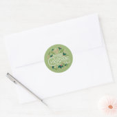 Vrolijk kerstfeest ronde sticker (Envelop)