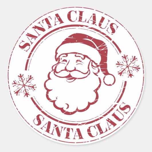 Vrolijk kerstfeest ronde sticker (Voorkant)