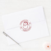 Vrolijk kerstfeest ronde sticker (Envelop)