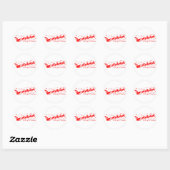 Vrolijk kerstfeest ronde sticker (Vel)