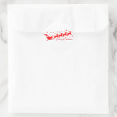 Vrolijk kerstfeest ronde sticker (Tas)