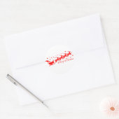 Vrolijk kerstfeest ronde sticker (Envelop)