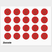 Vrolijk kerstfeest ronde sticker (Vel)