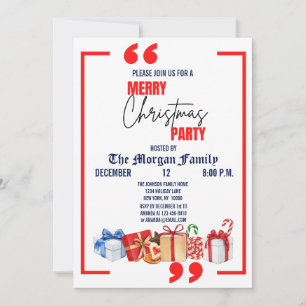 Vrolijk kerstfeest, rood blauw wit kerstfeest kaart