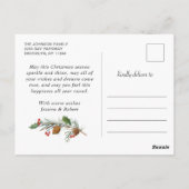 Vrolijk Kerstfeest Rood Boerderij Truck 6 Foto Briefkaart (Achterkant)