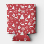 Vrolijk kerstfeest: rood Collectie Blikjeskoeler (Achterkant)