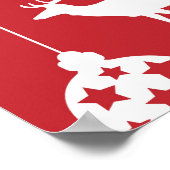 Vrolijk kerstfeest: rood  Collectie Poster (Hoek)