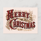 Vrolijk Kerstfeest - Rood en Goud Briefkaart (Voorkant)