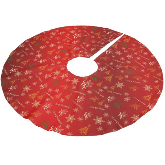 vrolijk kerstfeest rood en goud kerstboom rok (Gekanteld)