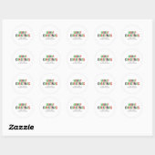 "Vrolijk kerstfeest" Rood en Groen Typografie Ronde Sticker (Vel)