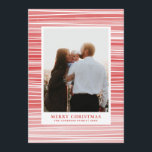 Vrolijk kerstfeest. Rood en roze. Gematigd gestrip Feestdagenkaart<br><div class="desc">Moderne kerstfotokaart. Neem contact met me op als je extra objecten nodig hebt.</div>