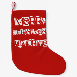 Vrolijk kerstfeest, rood en wit, kleine kerstsok
