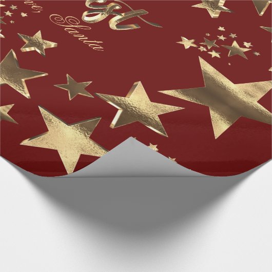 Vrolijk Kerstfeest Rood Goud Elegant Script Nederl Cadeaupapier (Hoek)