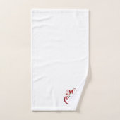 Vrolijk Kerstfeest Rood & Groen Borduurwerk Typogr Bad Handdoek (Handdoek)