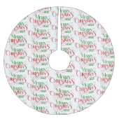 Vrolijk Kerstfeest Rood Groen Feestelijke Retro Ty Kerstboom Rok (Voorkant)