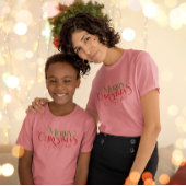 Vrolijk Kerstfeest Rood Groen Feestelijke Retro Ty Tri-Blend Shirt