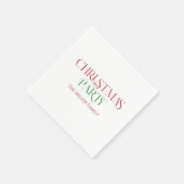 Vrolijk Kerstfeest Rood Groen Retro Typografie Servet (Hoek)
