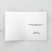 Vrolijk kerstfeest Rood groen schilderpapier Pet F Feestdagen Kaart (Binnen)